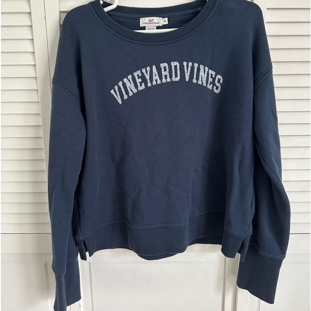Vineyard Vines Navy Crop Crewneck